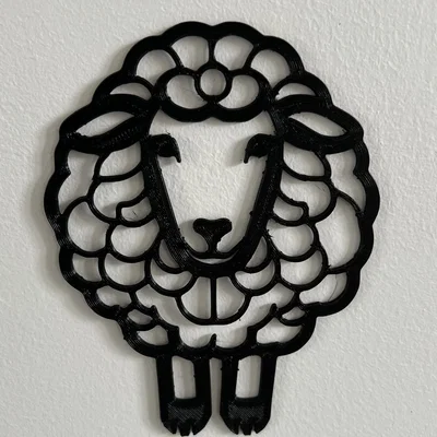 Mẫu Trang Trí Tường Hình Chú Cừu (Sheep Wall Art #1) Độc Đáo