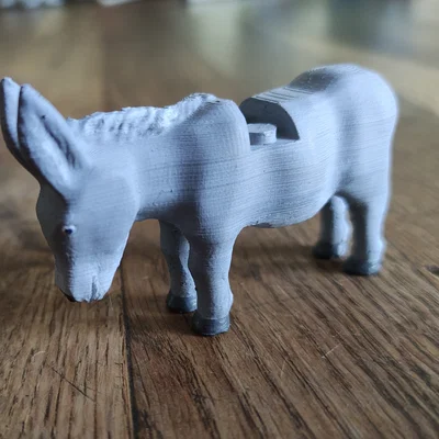 Mô hình chú lừa (donkey) in 3D tương thích với gạch lắp ráp