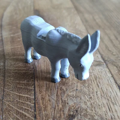 Mô hình chú lừa (donkey) in 3D tương thích với gạch lắp ráp