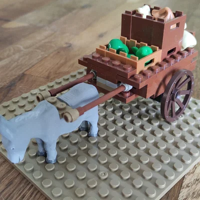 Mô hình chú lừa (donkey) in 3D tương thích với gạch lắp ráp