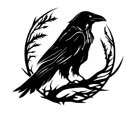 Mô hình 3D hình con quạ (Crow) trang trí nghệ thuật ấn tượng - Image 1