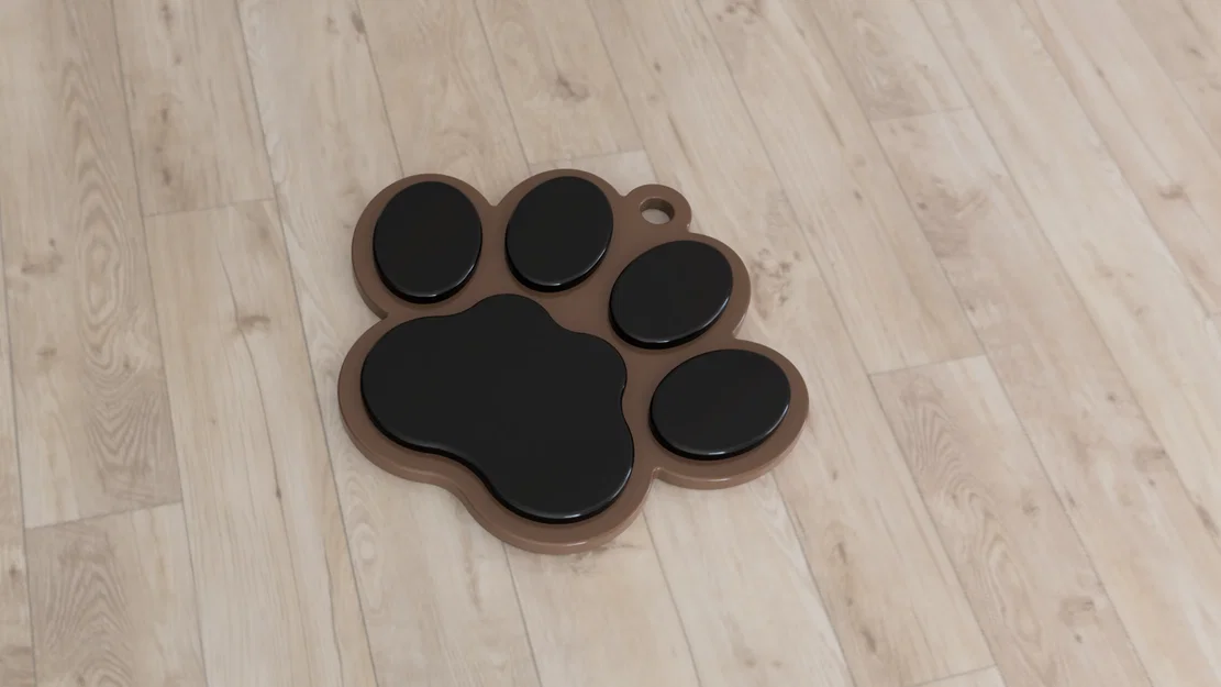 Móc Khóa Hình Dấu Chân Chó (Dog Paw Keychain) Siêu Đáng Yêu - Image 1