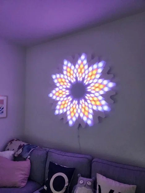 Lotus: 3D LED Wall Art - Image 1