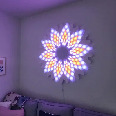 Lotus: 3D LED Wall Art – Tranh LED 3D Treo Tường