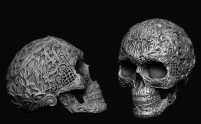 Skull ornament (Trang trí đầu lâu) in 3D - Image 1