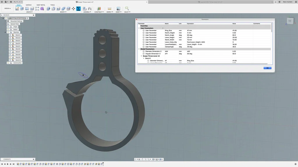 Throw Lever cho Scope Tùy Biến (Customizable Scope Throw Lever) - Image 1