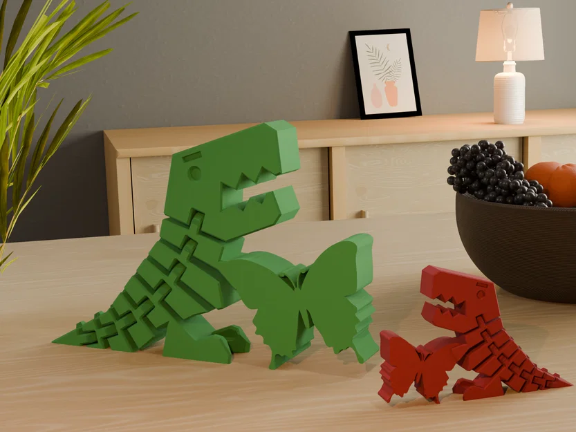 Flexi Rex Cầm Bướm – Mẫu Khủng Long Linh Hoạt Dễ Thương - Image 1