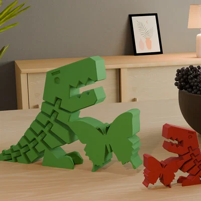 Flexi Rex Cầm Bướm – Mẫu Khủng Long Linh Hoạt Dễ Thương