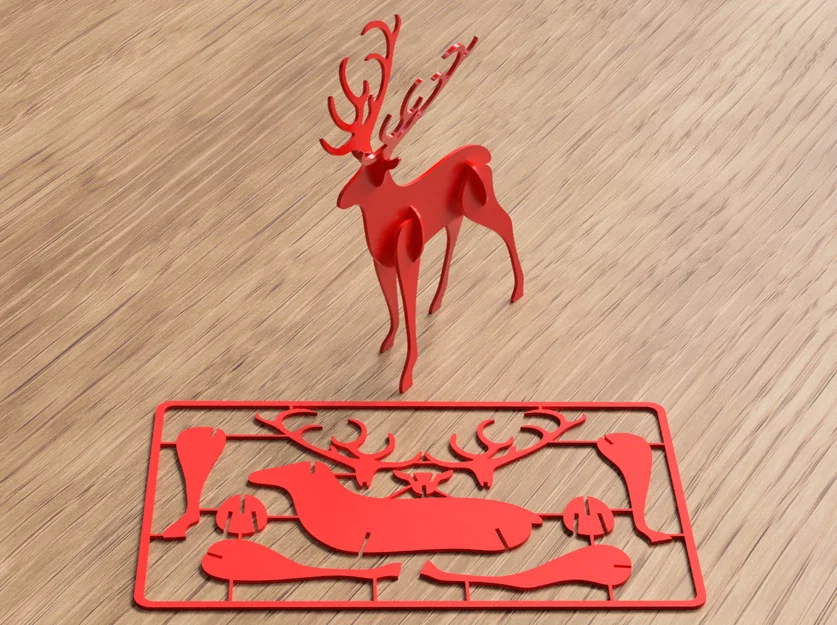 Christmas Deer kit card – Thẻ kit lắp ráp Tuần Lộc Giáng Sinh - Image 1
