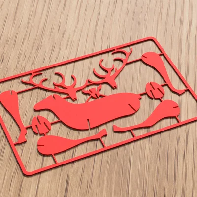 Christmas Deer kit card – Thẻ kit lắp ráp Tuần Lộc Giáng Sinh