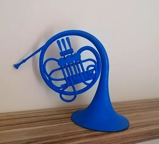 Mô hình kèn Pháp màu xanh (Blue French Horn) trang trí in 3D - Image 1