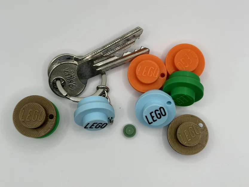 Móc khóa hình viên gạch LEGO xếp chồng độc đáo (3D Printing Model) - Image 3