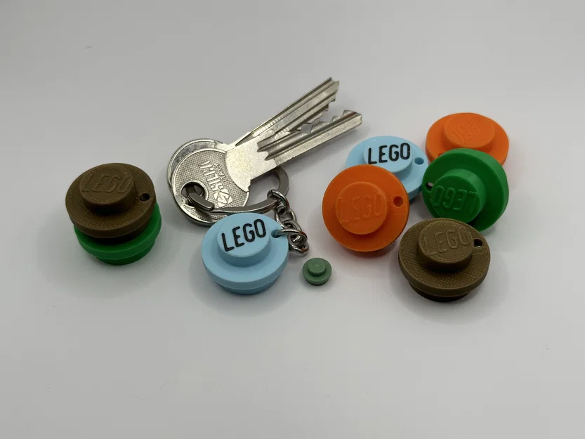 Móc khóa hình viên gạch LEGO xếp chồng độc đáo (3D Printing Model) - Image 4