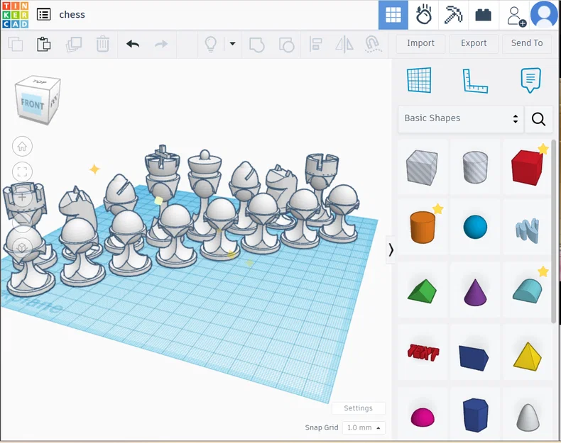 Bộ quân cờ vua thiết kế tối giản dành cho máy in 3D - Image 1