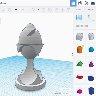 Bộ quân cờ vua thiết kế tối giản dành cho máy in 3D