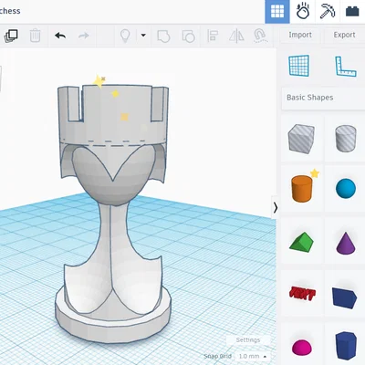 Bộ quân cờ vua thiết kế tối giản dành cho máy in 3D