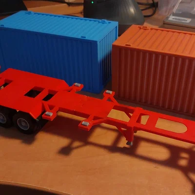 Rơ-moóc chở container biển (tỉ lệ 1:43)