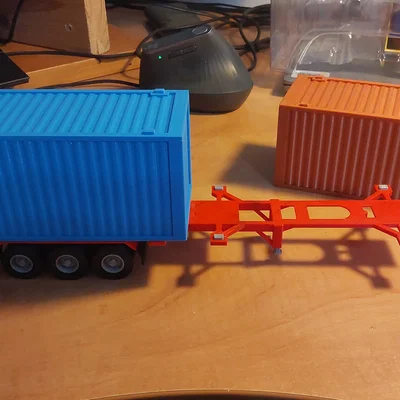 Rơ-moóc chở container biển (tỉ lệ 1:43)