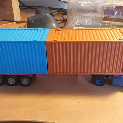 Rơ-moóc chở container biển (tỉ lệ 1:43)