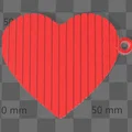 Móc khóa trái tim linh hoạt (Flexible Heart Keychain) in 3D cực dễ - Thumbnail 1