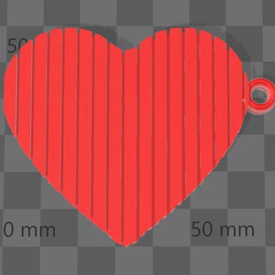 Móc khóa trái tim linh hoạt (Flexible Heart Keychain) in 3D cực dễ