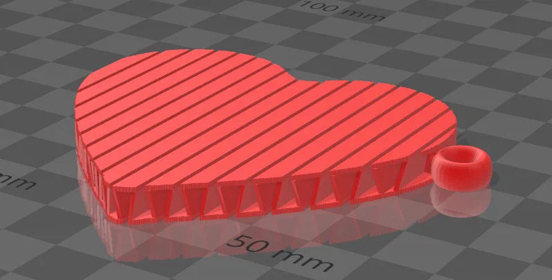 Móc khóa trái tim linh hoạt (Flexible Heart Keychain) in 3D cực dễ - Image 2
