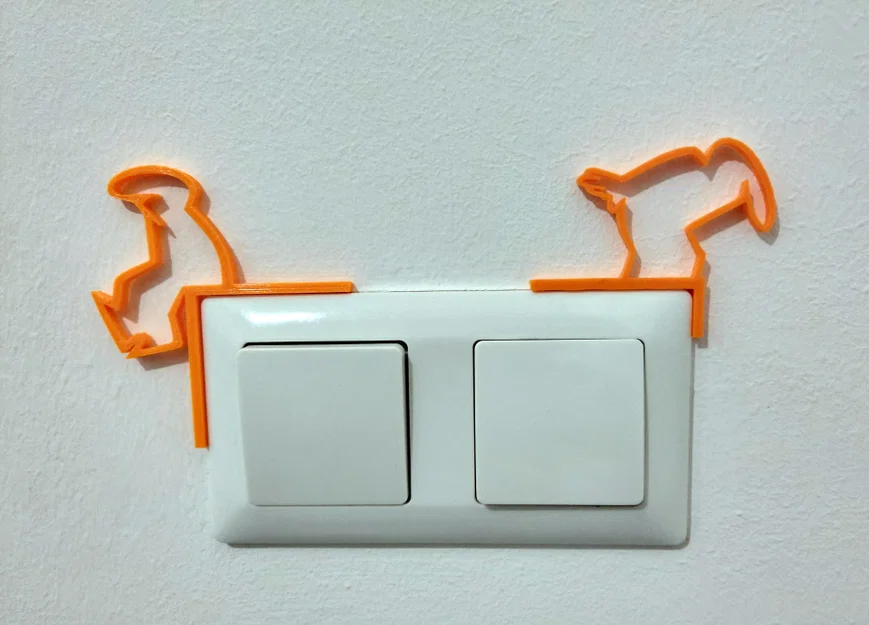 Phụ kiện trang trí công tắc đèn La Linea in 3D độc đáo - Image 1