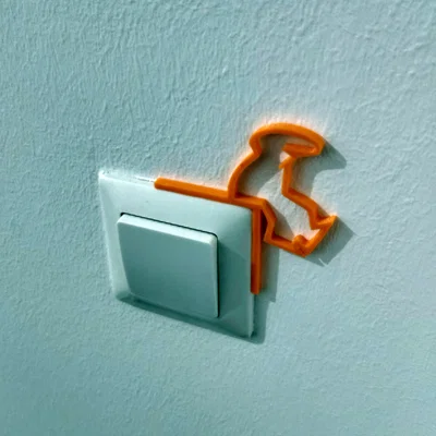Phụ kiện trang trí công tắc đèn La Linea in 3D độc đáo