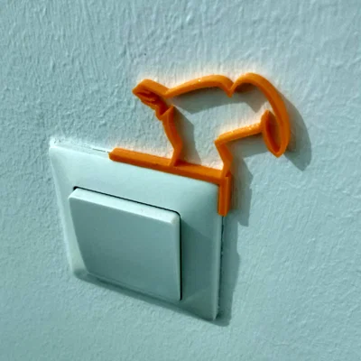 Phụ kiện trang trí công tắc đèn La Linea in 3D độc đáo