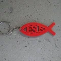 Móc khóa hình cá Jesus (Ichthys) 3D - Biểu tượng lịch sử tinh tế - Thumbnail 1