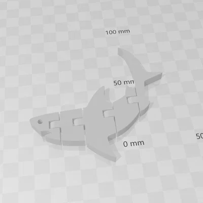 Mô hình cá mập khớp nối linh hoạt (Articulating Shark) in 3D
