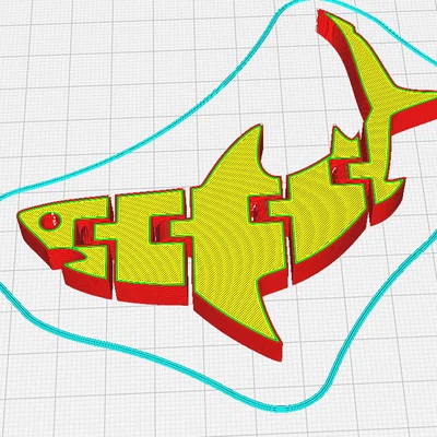 Mô hình cá mập khớp nối linh hoạt (Articulating Shark) in 3D