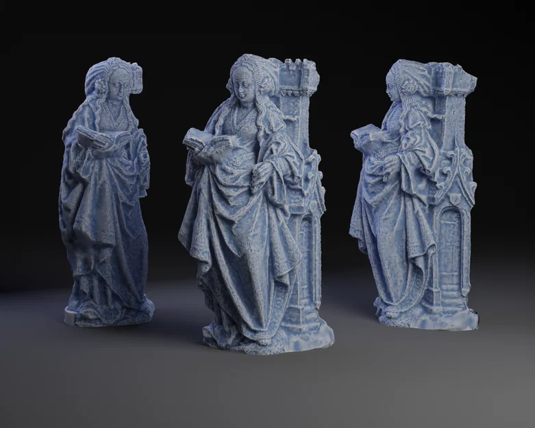 Mô hình 3D tượng Thánh nữ Barbara nghệ thuật tinh xảo - Image 1