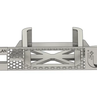 Ngàm gắn tủ Rack 19 inch cho UniFi Gateway Lite kèm 2 cổng Keystone