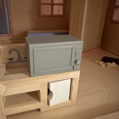 Microwave nhà búp bê (Dollhouse Microwave) tỉ lệ 1/12