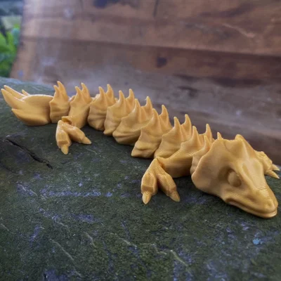 Mô hình thằn lằn uốn dẻo Flexi Lizard in 3D (Print-in-place)