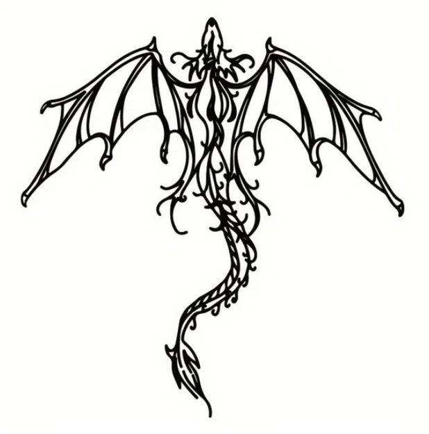 Mô hình rồng (Dragon) 3D nghệ thuật dạng line art đẹp mắt - Image 1