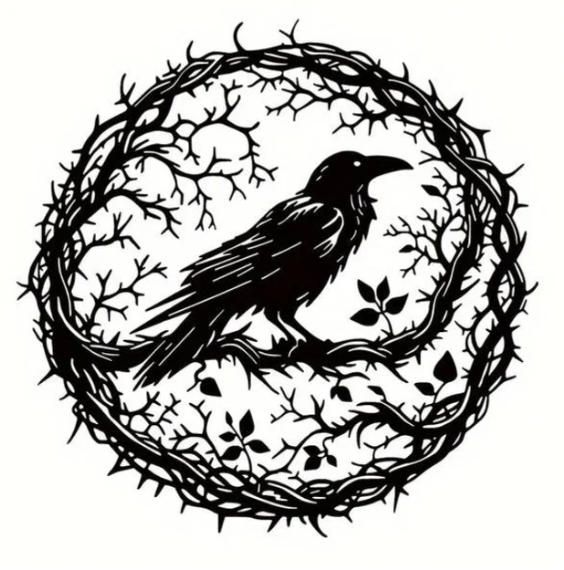 Mẫu Raven Wall Art treo tường 3D - Thiết kế tinh xảo, huyền bí - Image 1