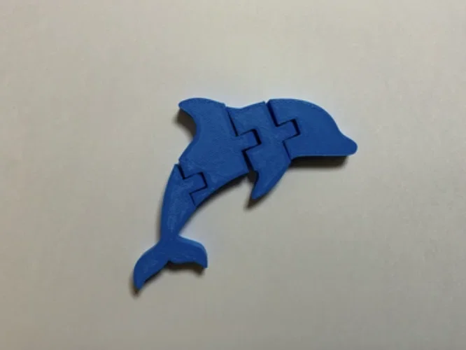 Mô hình cá heo linh hoạt Flexi Dolphin - In 3D không cần support - Image 1
