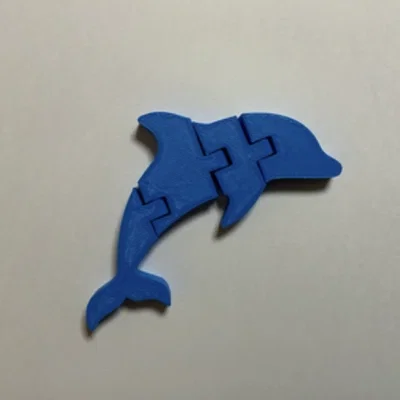 Mô hình cá heo linh hoạt Flexi Dolphin - In 3D không cần support