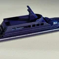 Mô hình du thuyền Boat float in 3D có thể nổi trên mặt nước - Thumbnail 3