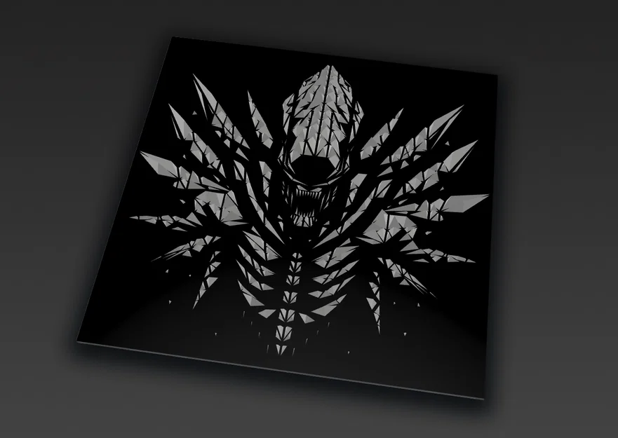 Alien Xenomorph - Fan Wall Art (Tranh treo tường fan art hình học) - Image 1