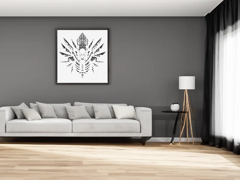 Alien Xenomorph - Fan Wall Art (Tranh treo tường fan art hình học) - Image 2
