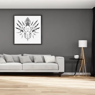 Alien Xenomorph - Fan Wall Art (Tranh treo tường fan art hình học)