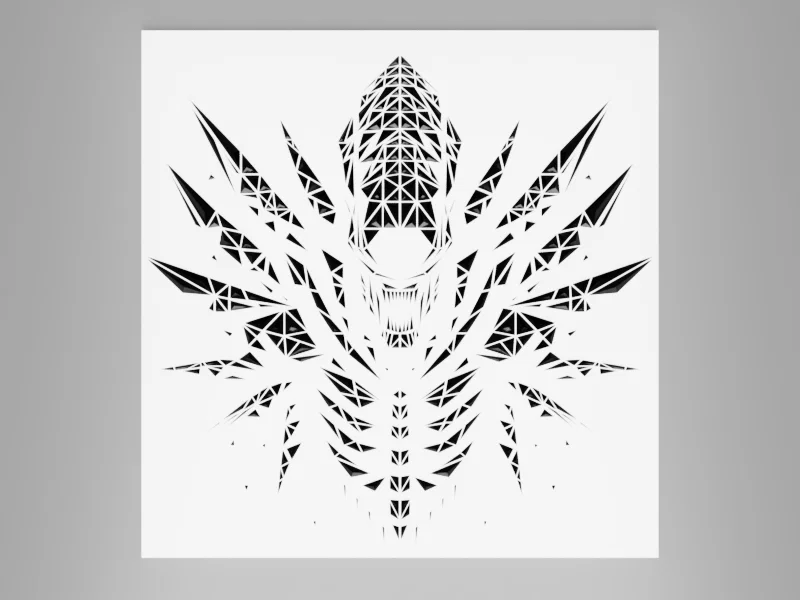Alien Xenomorph - Fan Wall Art (Tranh treo tường fan art hình học) - Image 4