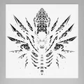 Alien Xenomorph - Fan Wall Art (Tranh treo tường fan art hình học) - Thumbnail 4
