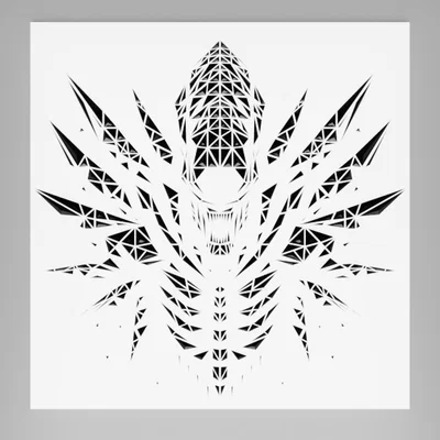 Alien Xenomorph - Fan Wall Art (Tranh treo tường fan art hình học)