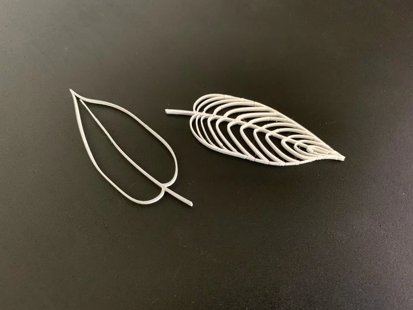 Vật trang trí hình chiếc lá (Leave Line Art) in 3D tinh tế - Image 1