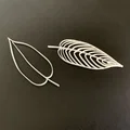 Vật trang trí hình chiếc lá (Leave Line Art) in 3D tinh tế - Thumbnail 1
