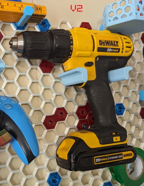 DeWalt DCD771 Honeycomb Storage Wall Mount (HSW) - Giá treo máy khoan - Image 3